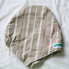 "Abeti Aja" style hat: Sanyan (Brown with white stripes)
